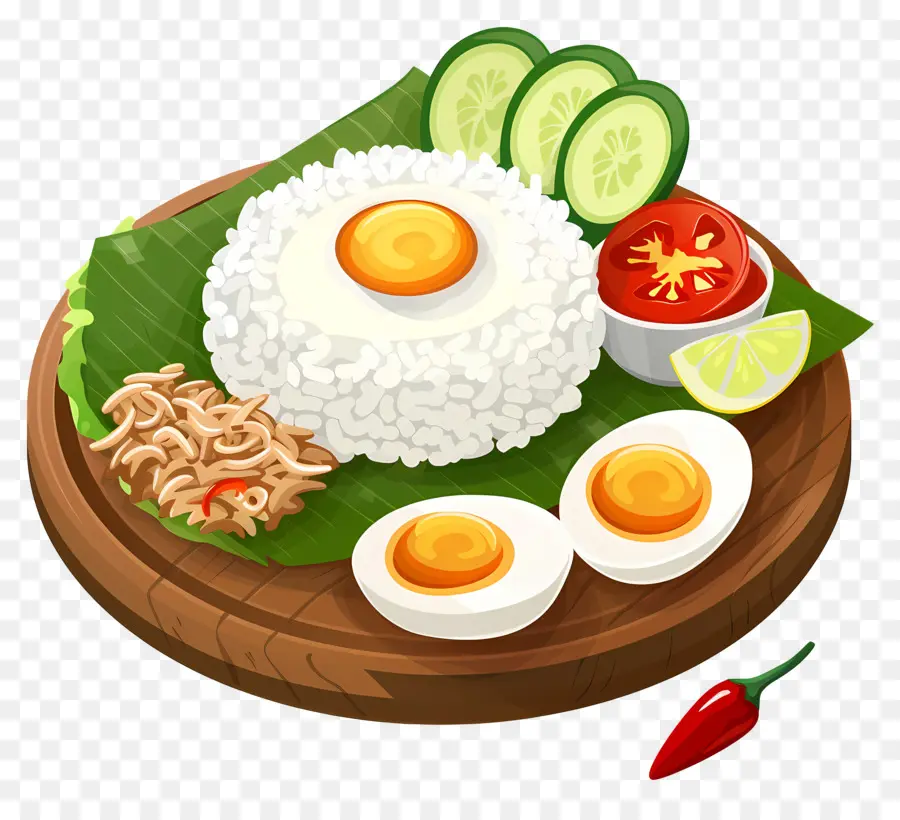 Nasi Lemak，Telur Goreng PNG