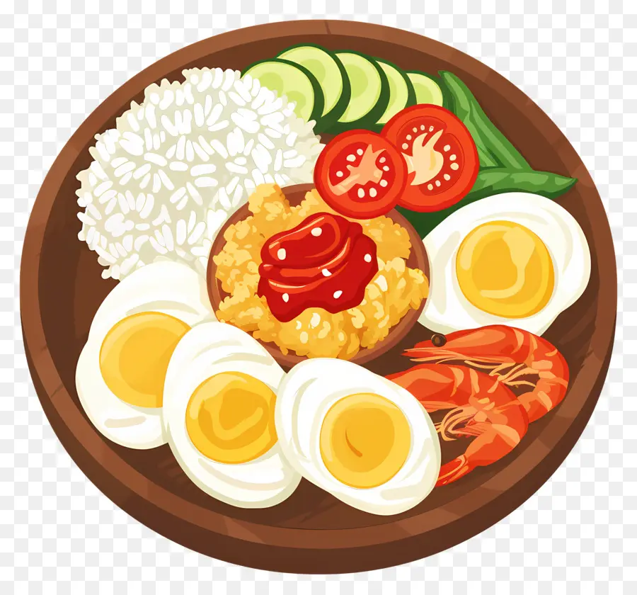 Nasi Lemak，Telur PNG