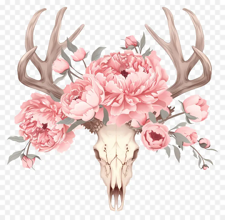 Rusa Tengkorak，Peony PNG