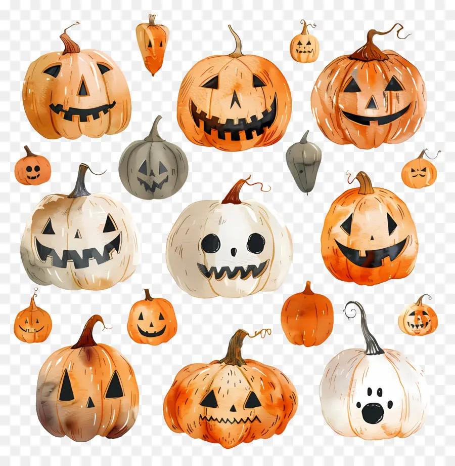 Jack O Lanterns，Halloween PNG