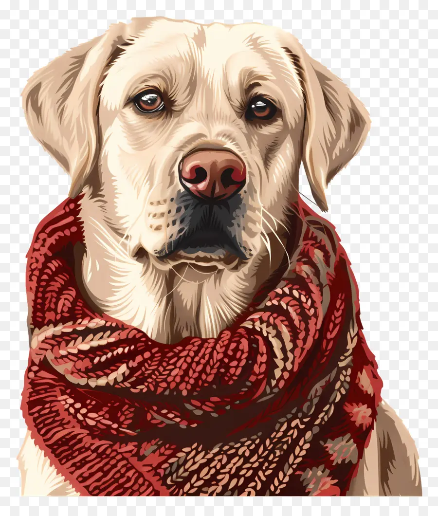 Labrador Dengan Sweter，Anjing PNG