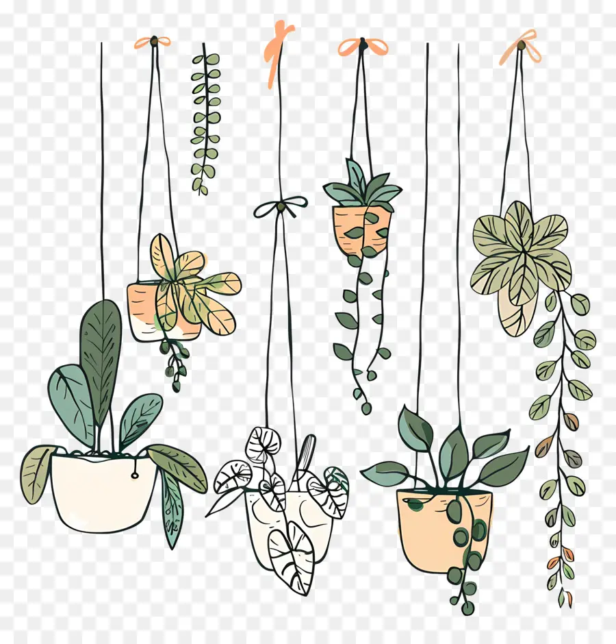 Houseplants Menggantung，Tanaman Gantung PNG