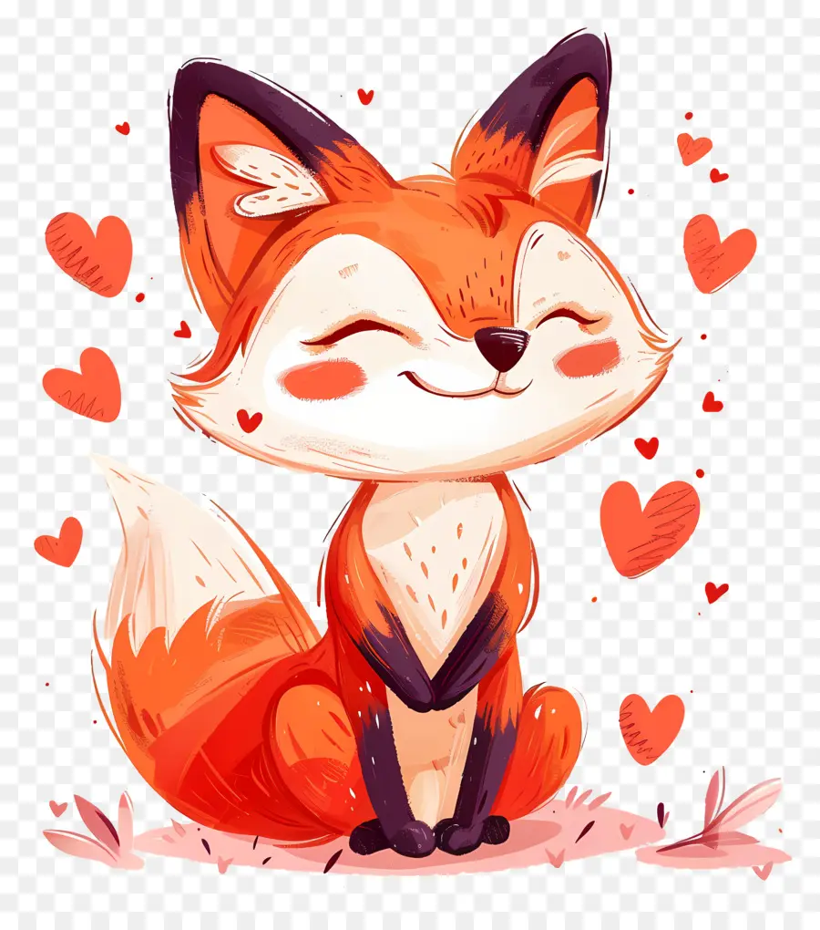 Fox Cinta，Fox Lucu PNG