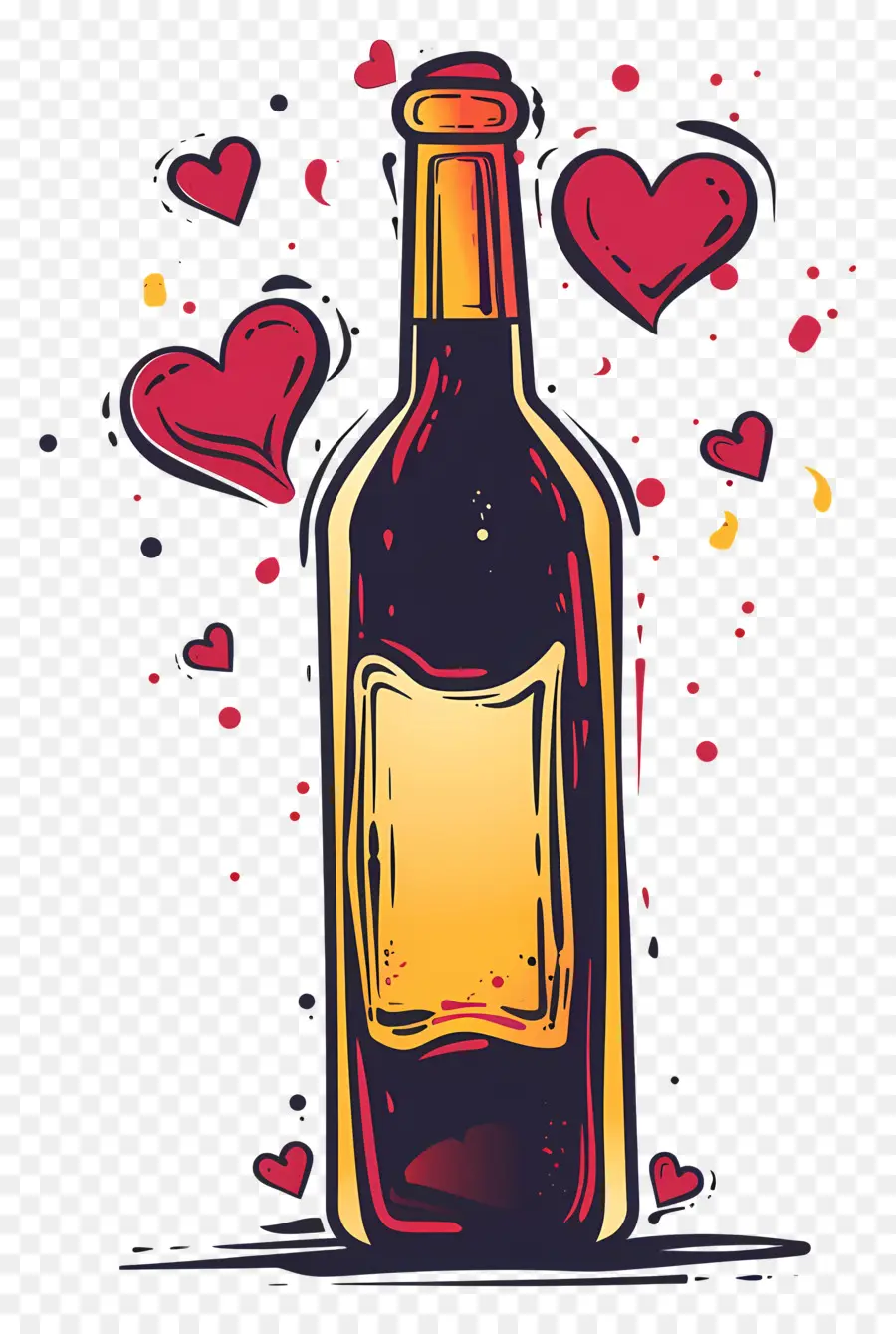 Botol Anggur，Hari Valentine PNG