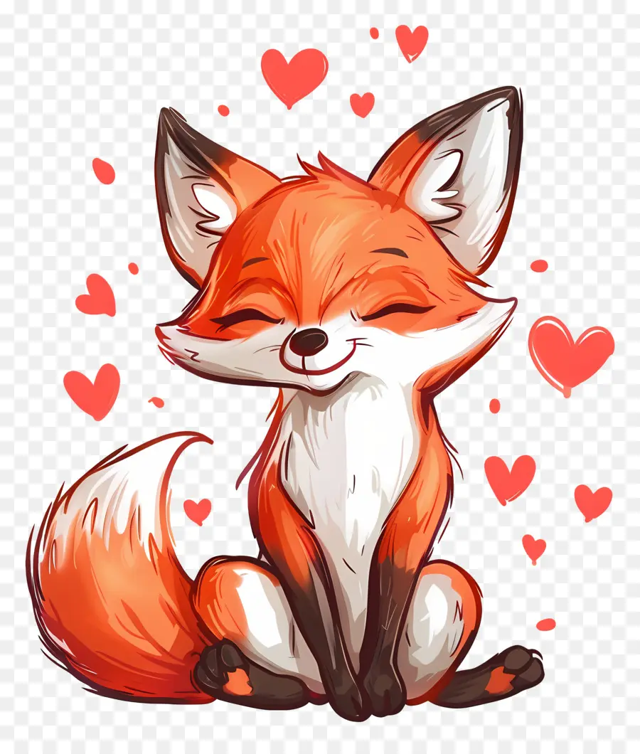 Fox Cinta，Fox Lucu PNG