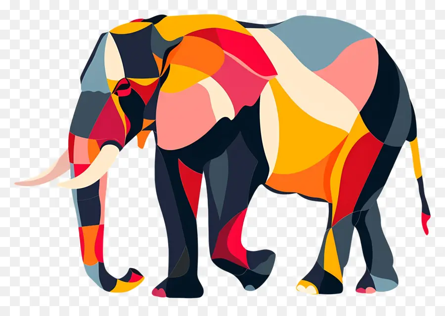 Gajah，Warna Warni PNG