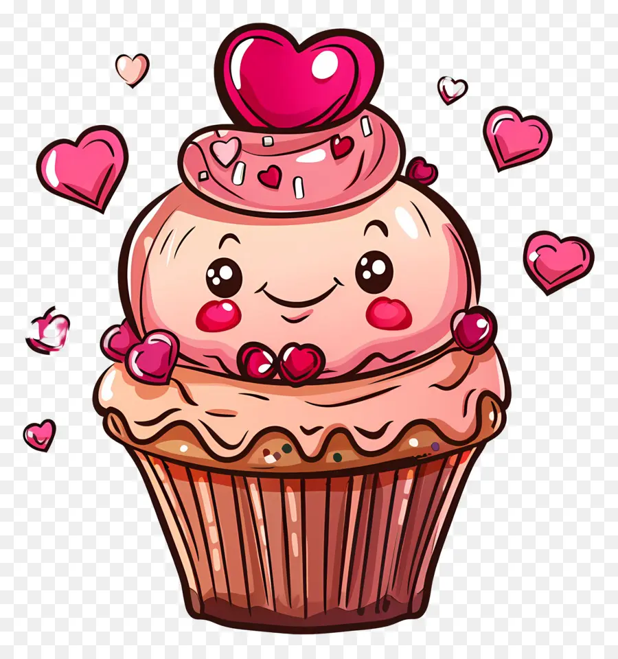 Cupcake，Hari Valentine PNG