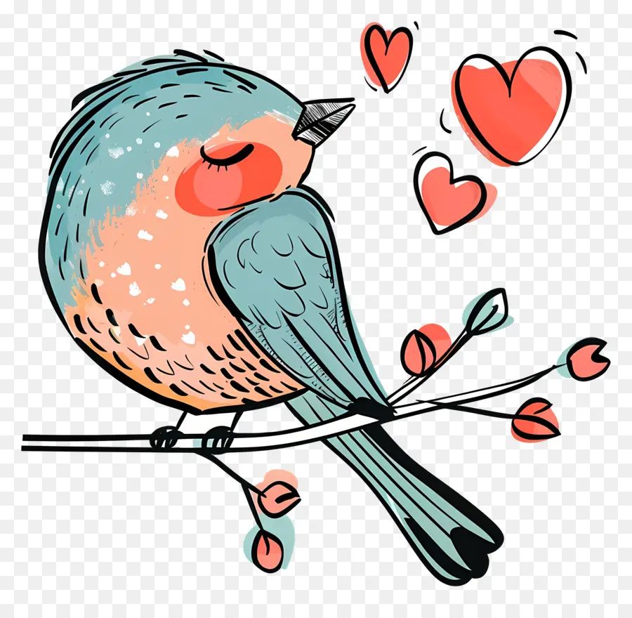 Burung，Hari Valentine PNG