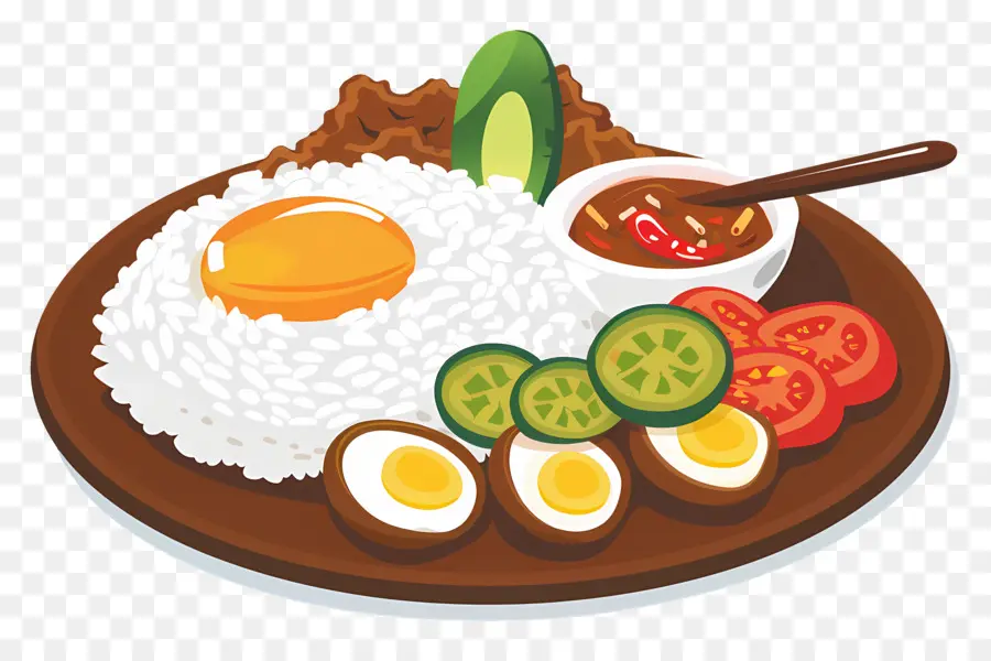 Nasi Lemak，Telur PNG