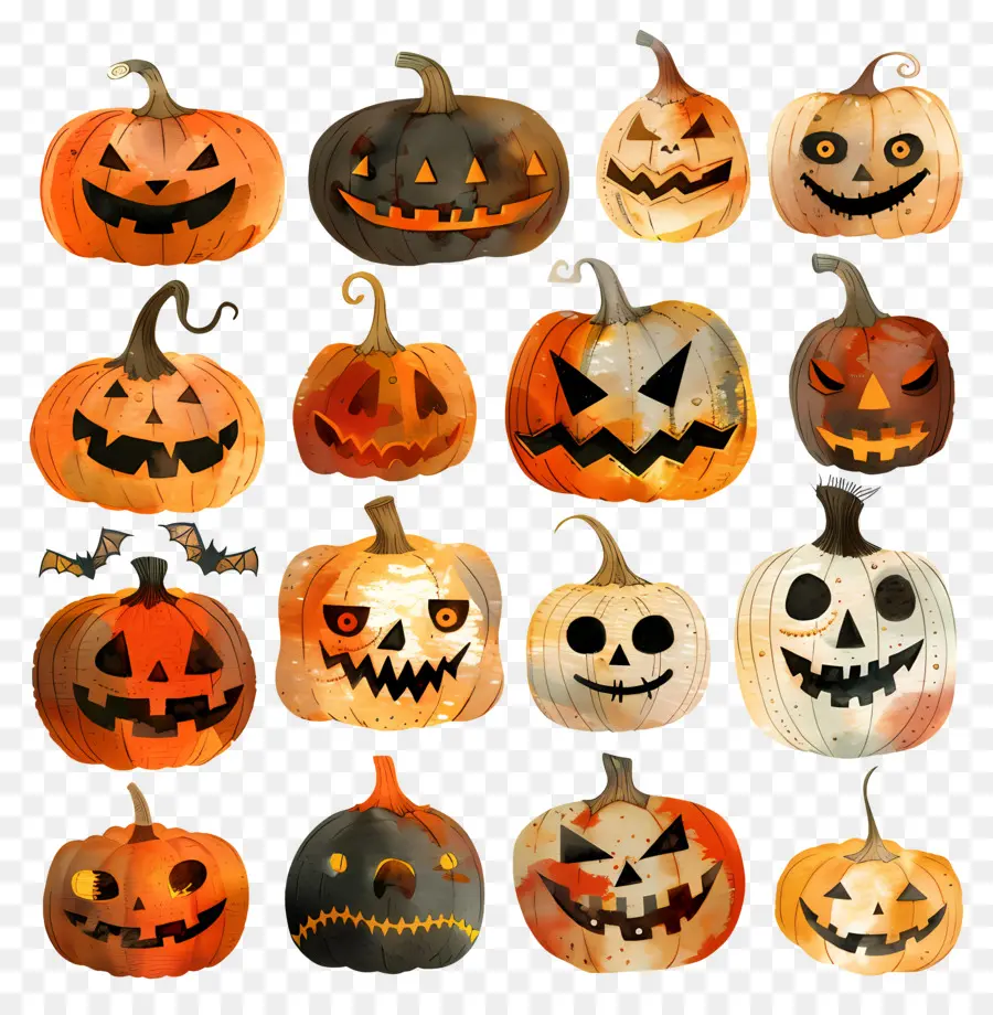 Jack O Lanterns，Labu Halloween PNG