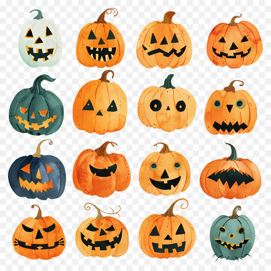 Jack O Lanterns，Labu Halloween PNG