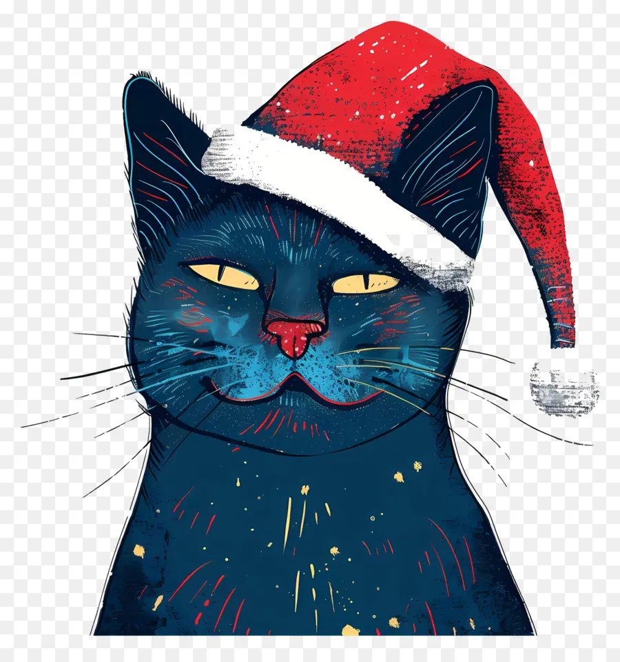 Natal Kucing，Kucing Biru PNG