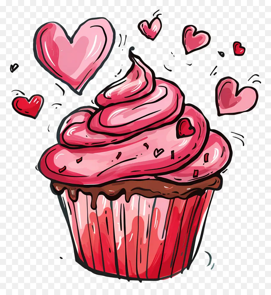 Cupcake，Hari Valentine PNG