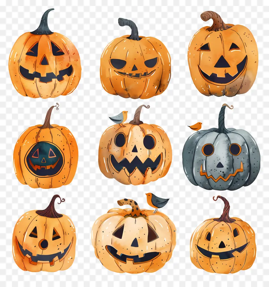 Jack O Lanterns，Halloween PNG