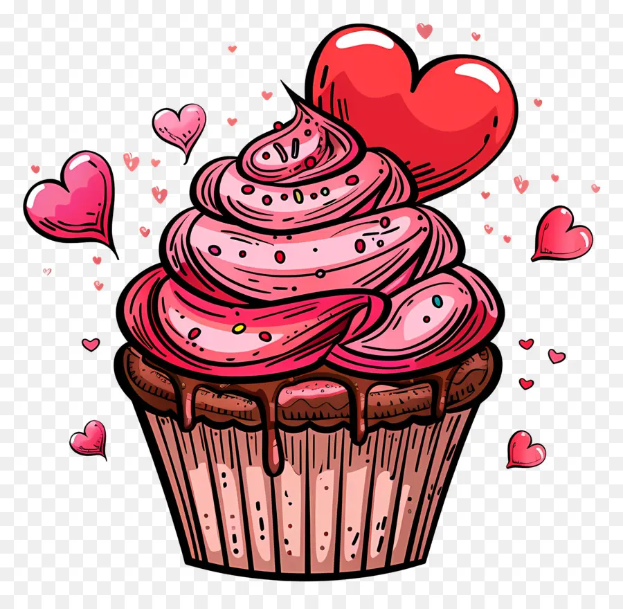 Cupcake，Hari Valentine PNG