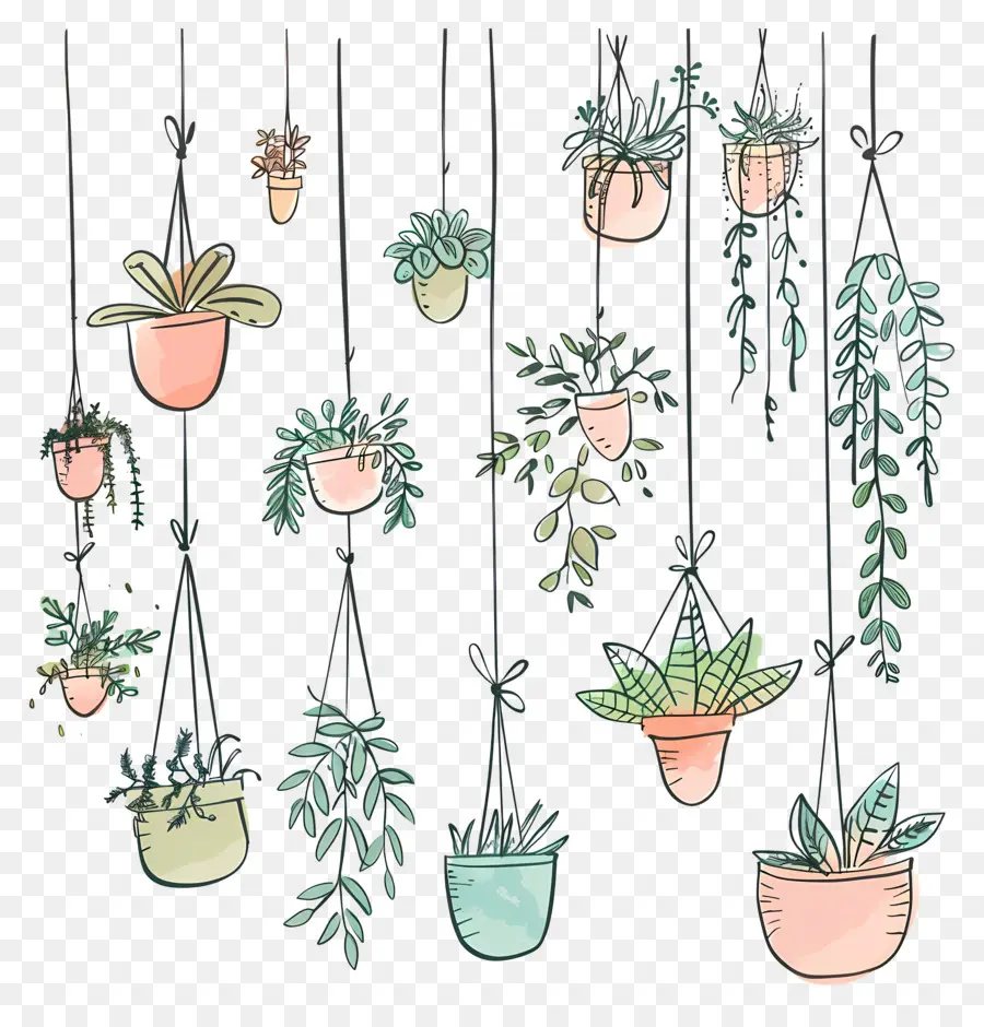 Houseplants Menggantung，Tanaman Gantung PNG