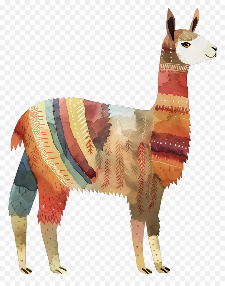 Disebut，Llama Yang Penuh Warna PNG