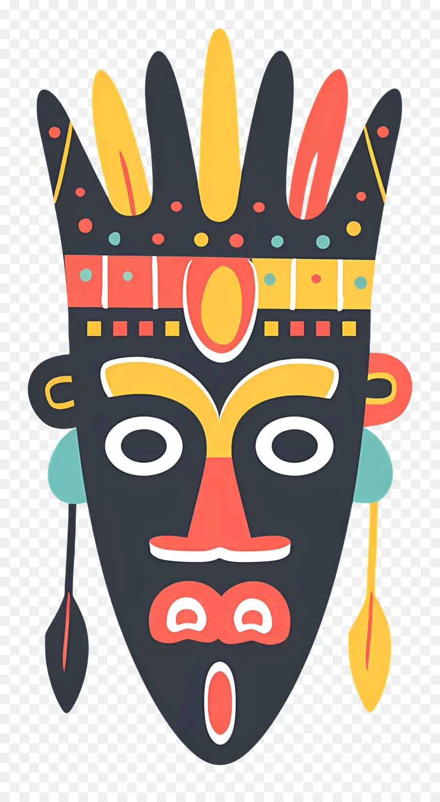 Masker Tribal，Abstrak Topeng PNG