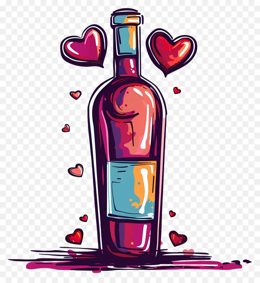 Botol Anggur，Hari Valentine PNG