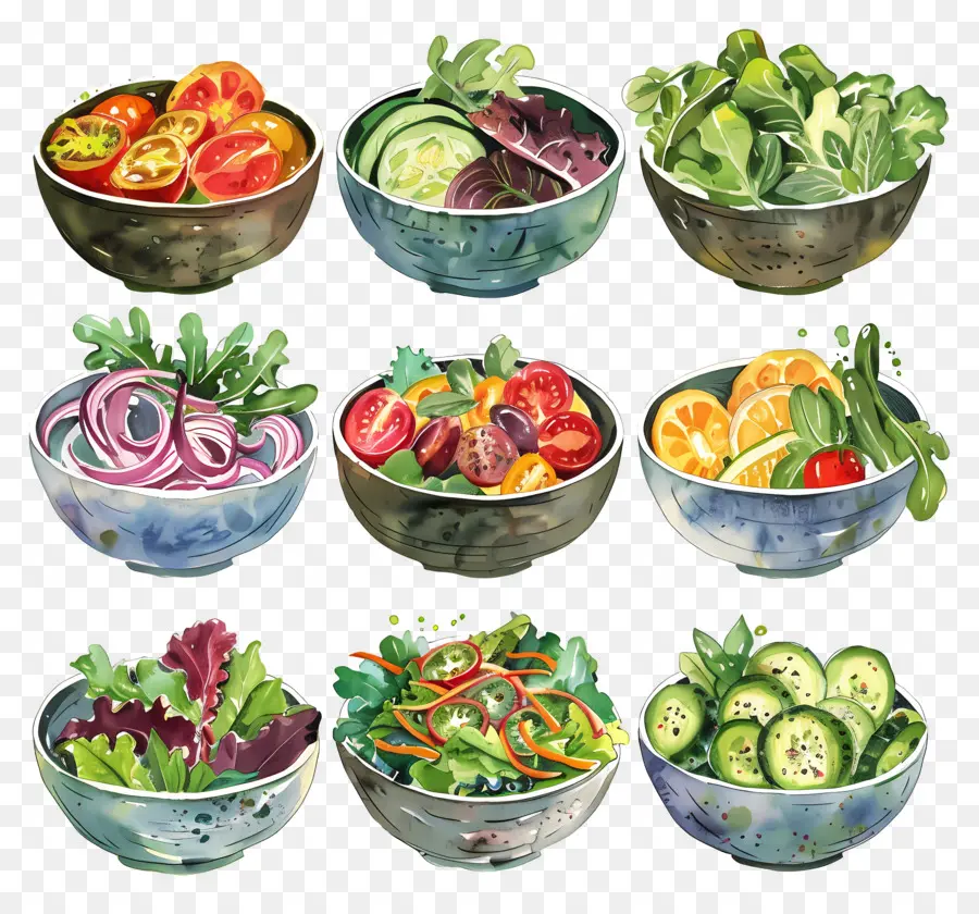 Salad，Mangkuk Salad PNG