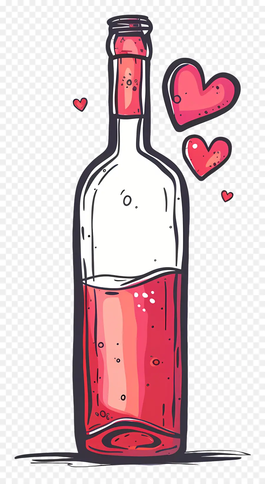 Botol Anggur，Hari Valentine PNG