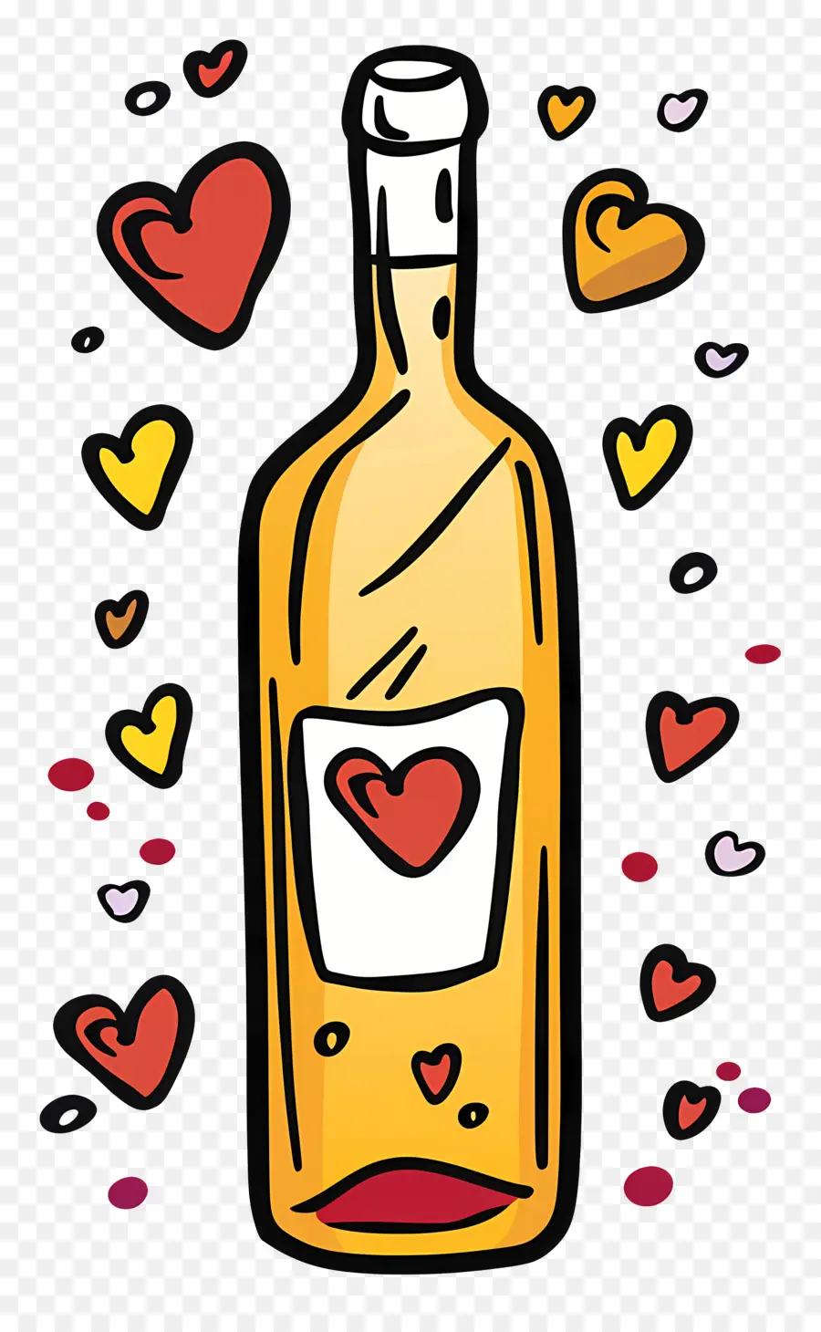 Botol Anggur，Hari Valentine PNG