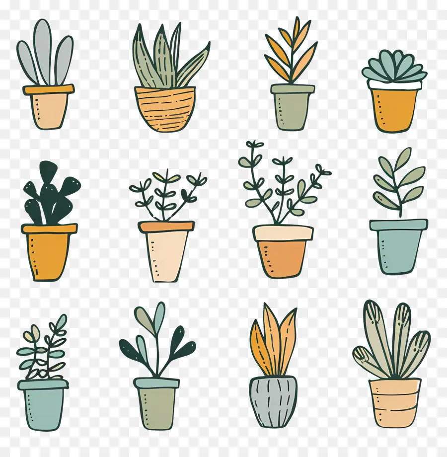 Houseplants Dalam Pot，Succulents PNG