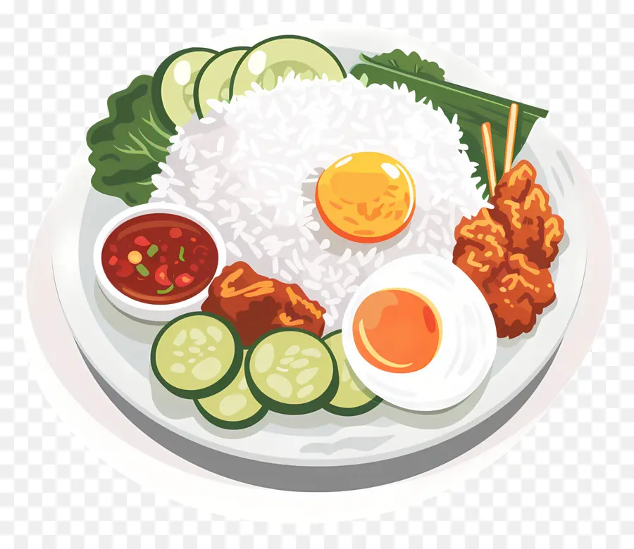 Nasi Lemak，Sepiring Makanan PNG