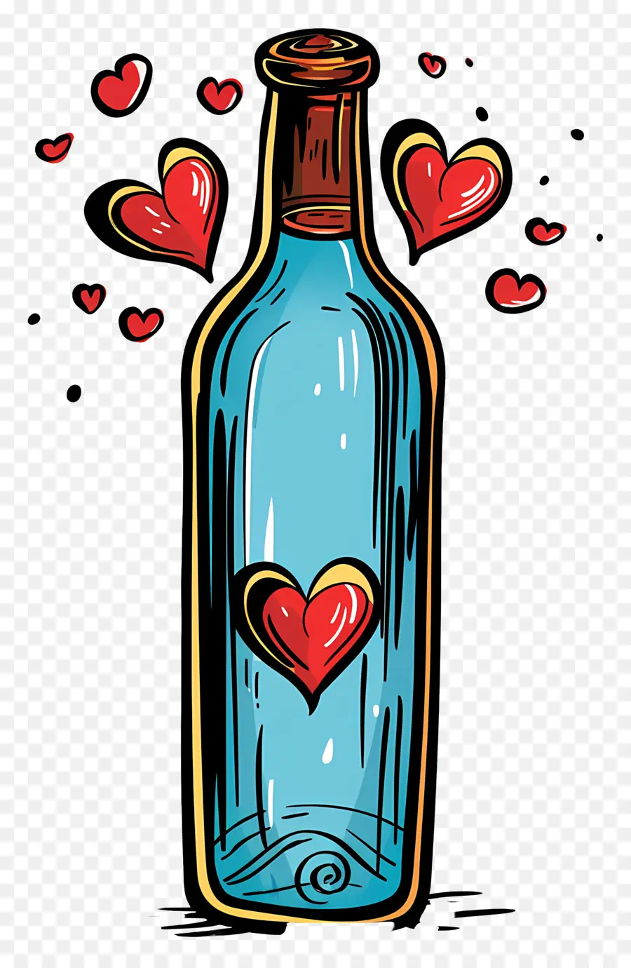 Botol Anggur，Hari Valentine PNG