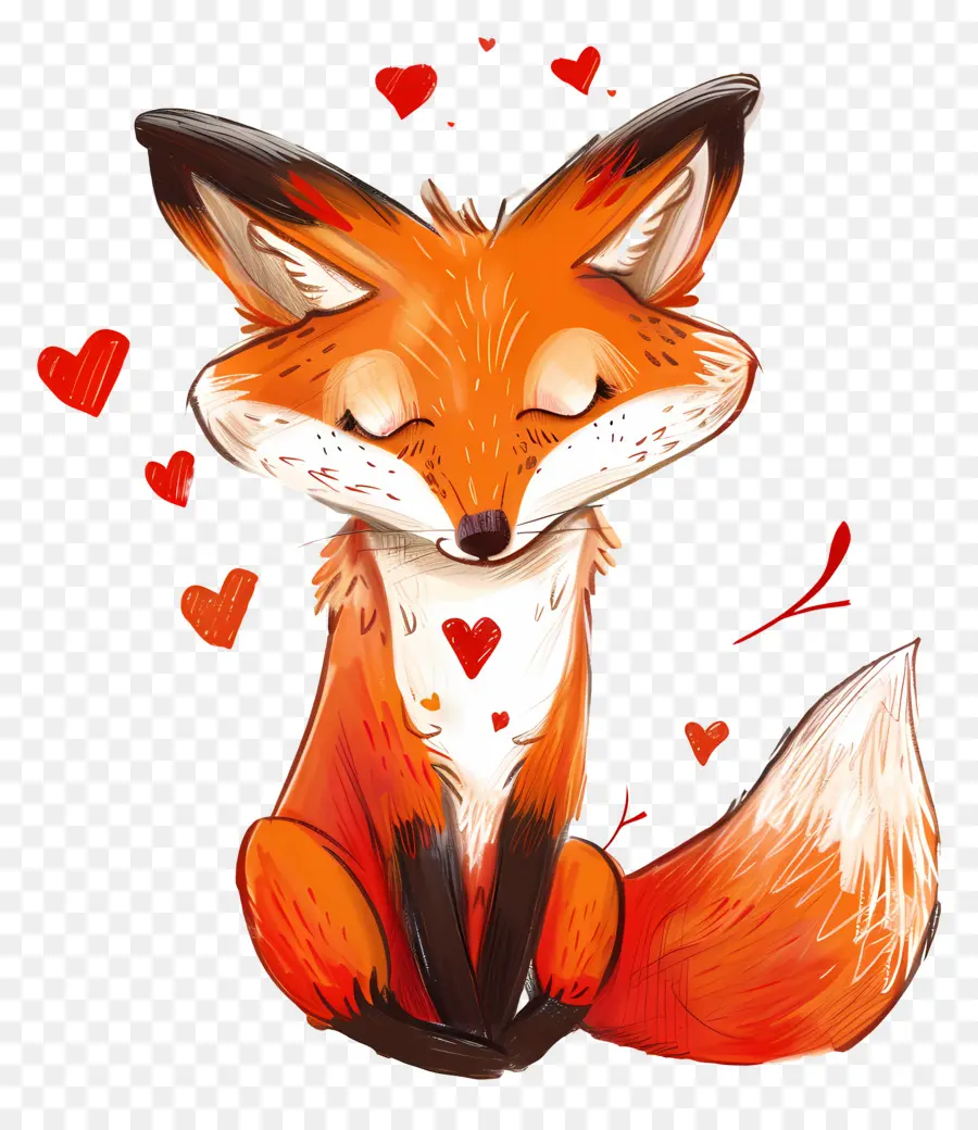 Fox Cinta，Kartun Fox PNG