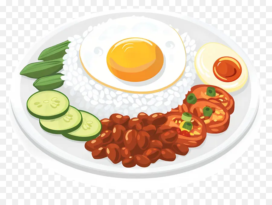 Nasi Lemak，Presentasi Makanan PNG