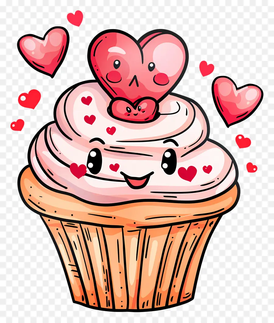 Cupcake，Hari Valentine PNG