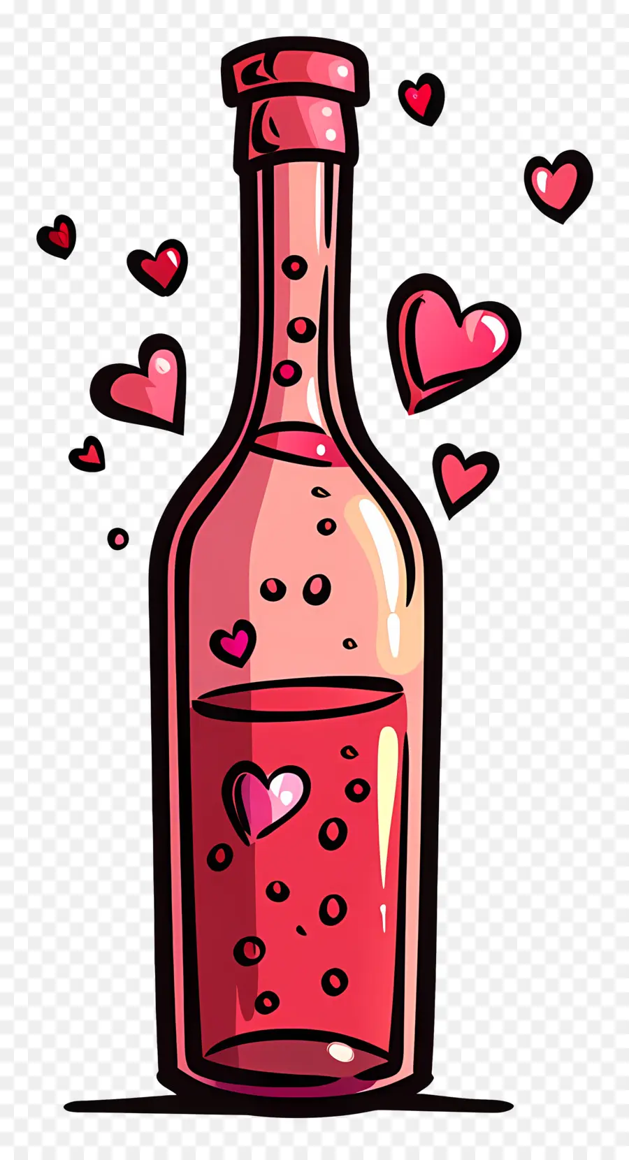 Botol Anggur，Hari Valentine PNG