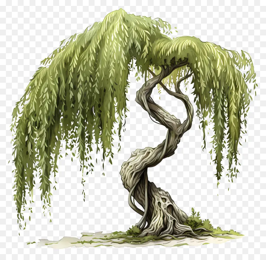 Pohon Willow，Menangis Pohon Willow PNG