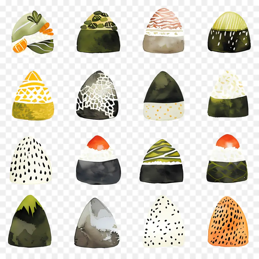 Onigiri，Lukisan Cat Air PNG