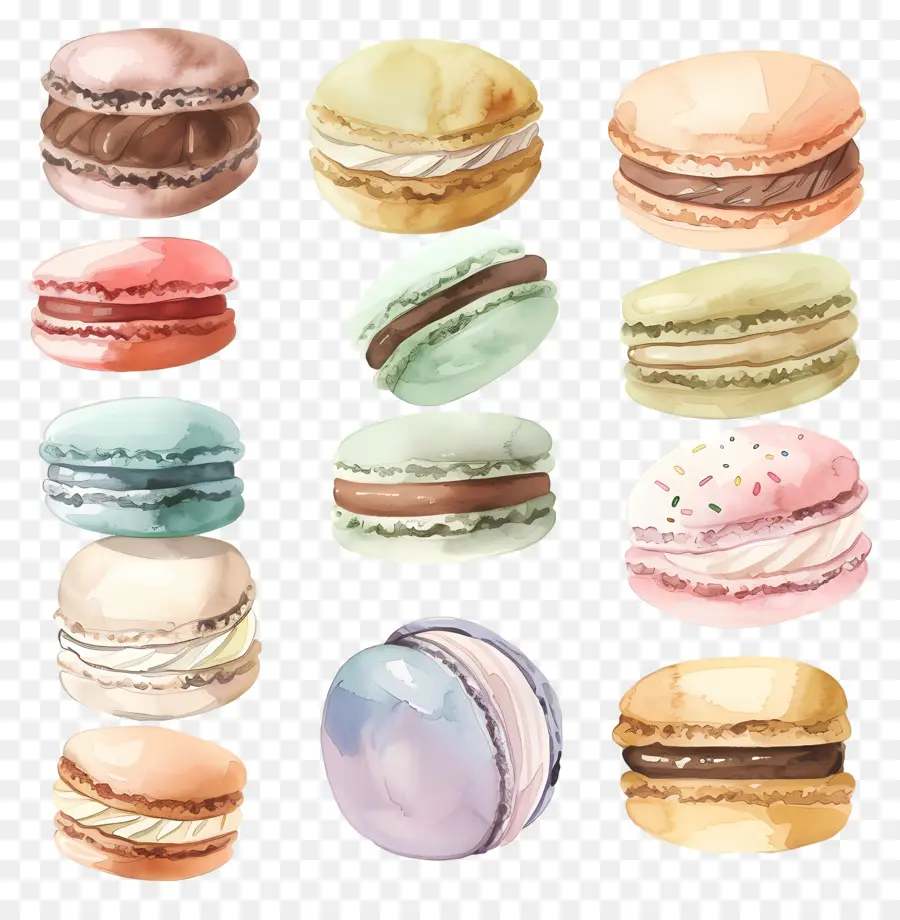 Macarons，Cat Air PNG