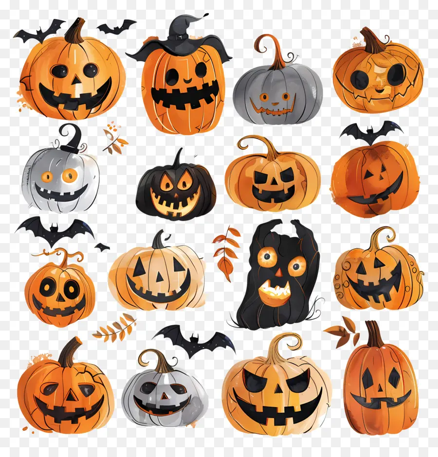 Jack O Lanterns，Labu Halloween PNG