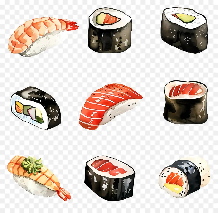 Sushi，Sushi Gulung PNG