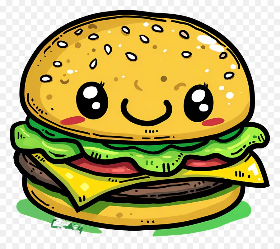 Kartun Hamburger，Kartun Burger PNG