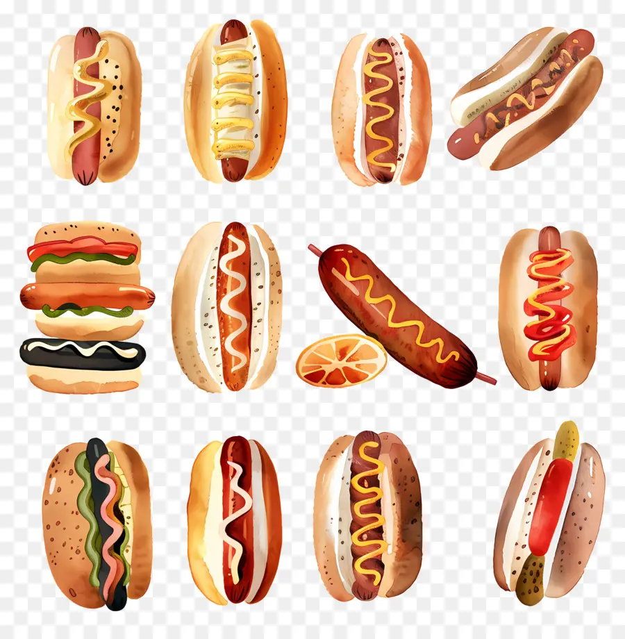 Hot Dog，Mustard PNG