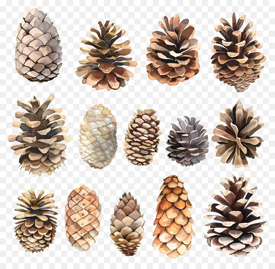 Biji Pinus，Pinecones PNG