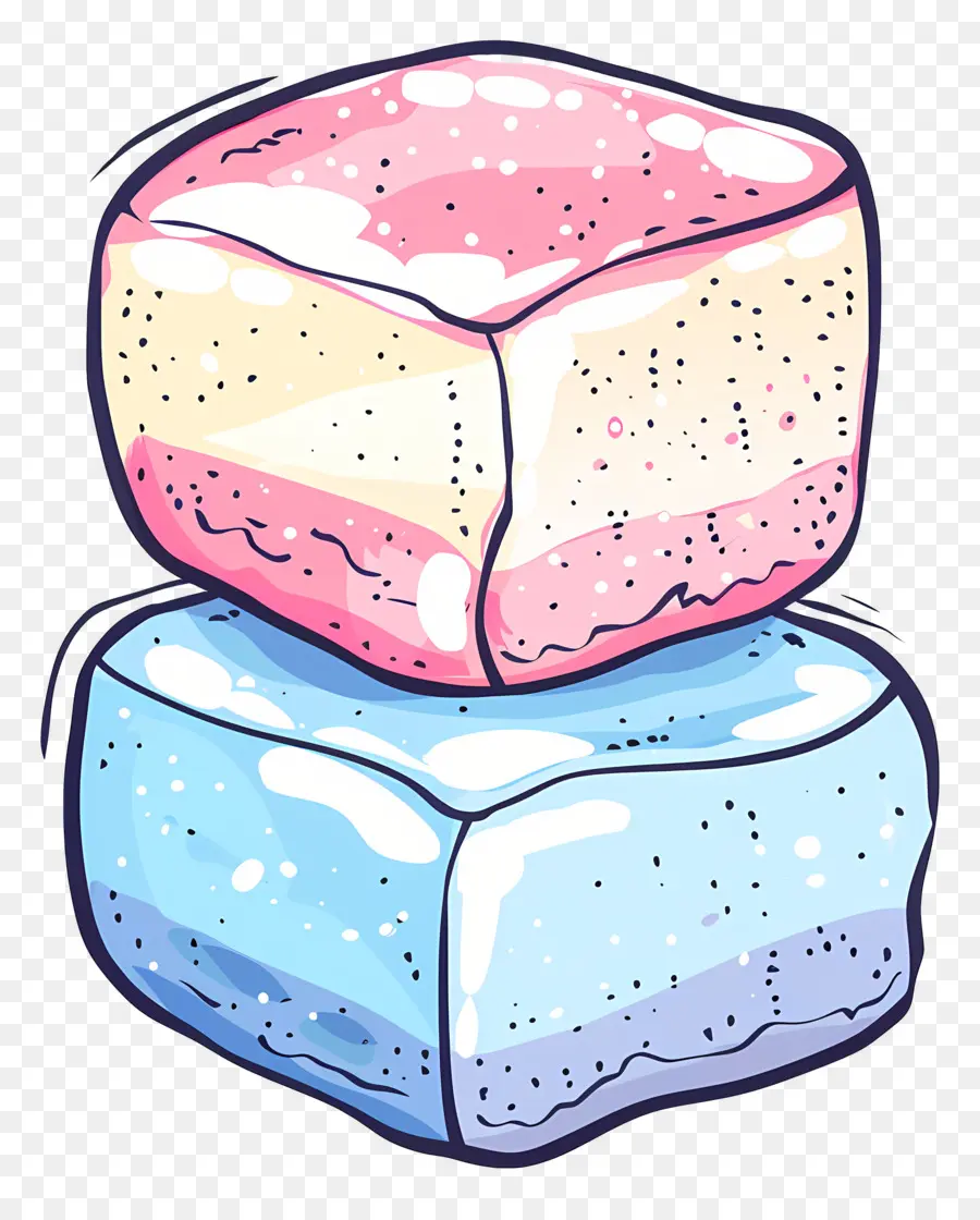 Permen Marshmallow，Es Batu PNG