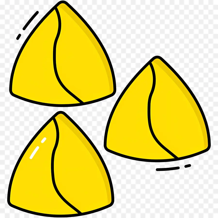 Hari Samosa Dunia，Segitiga Kuning PNG