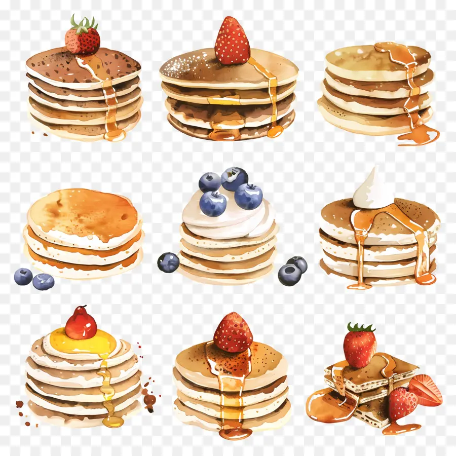 Pancake，Ditumpuk PNG