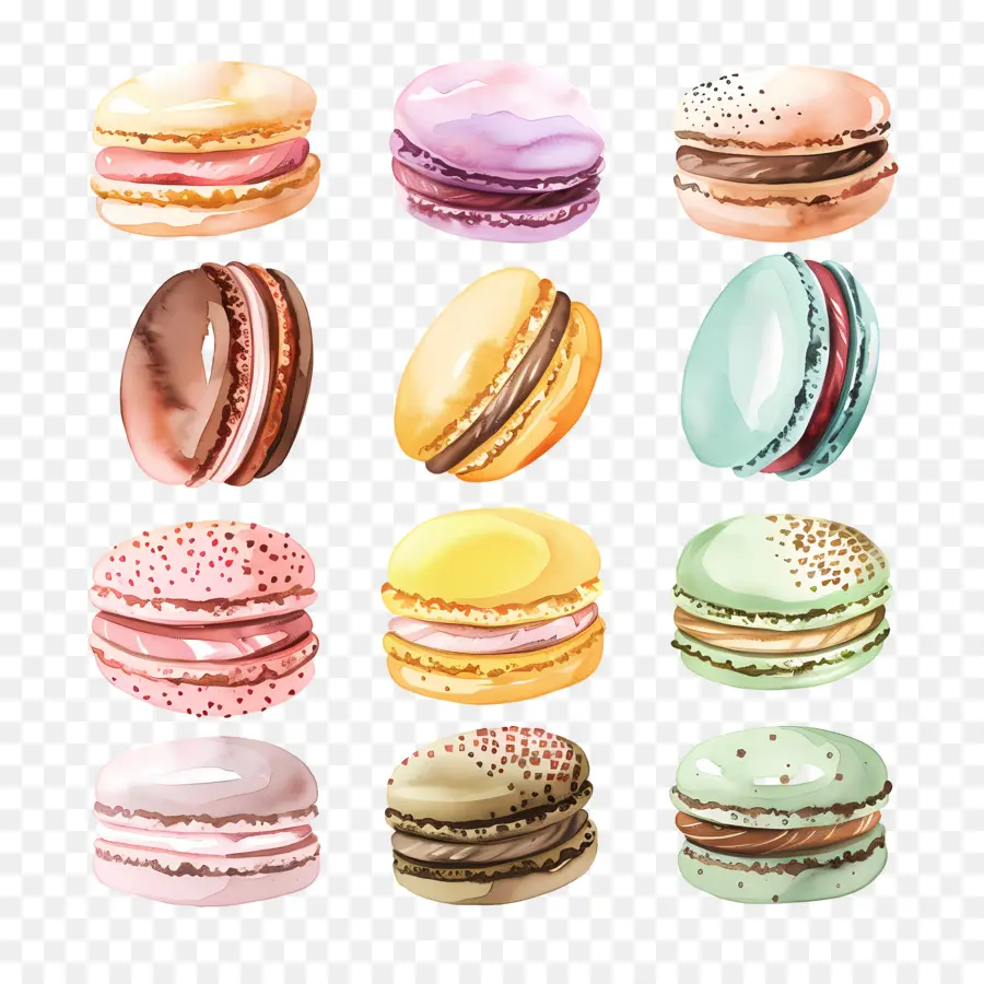 Macarons，Macaron Prancis PNG