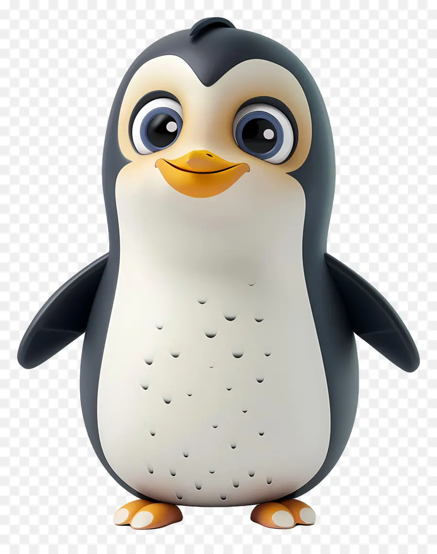 Penguin Kecil 3d，Kartun Penguin PNG