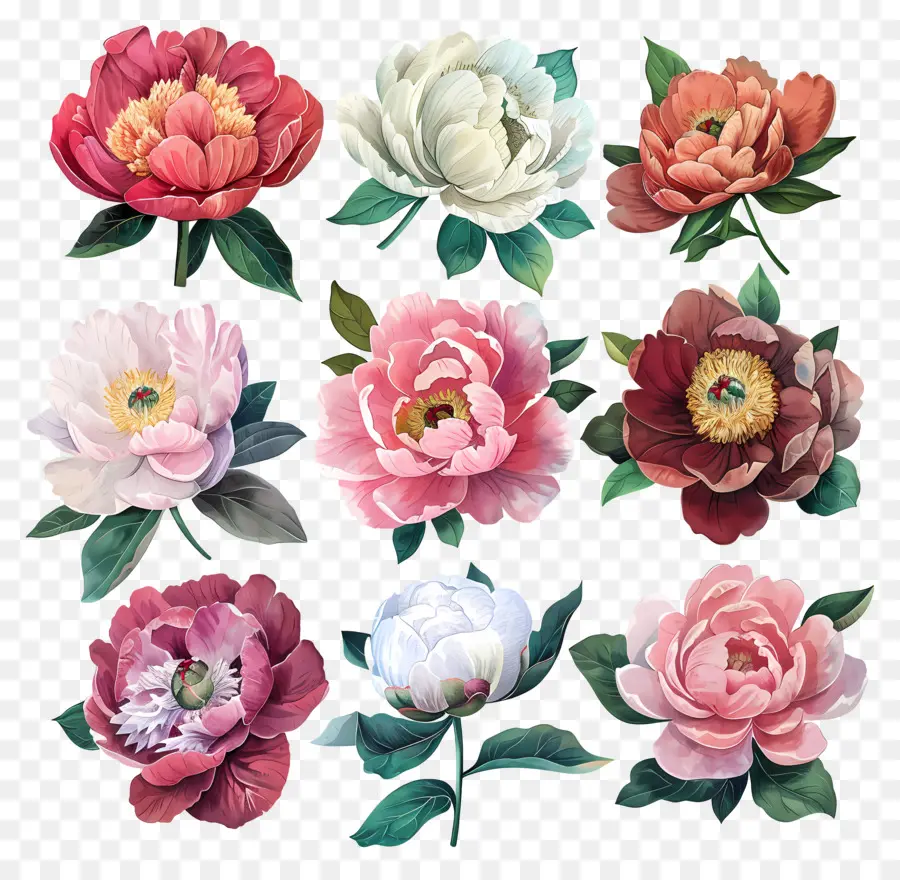 Bunga Peony，Peony PNG