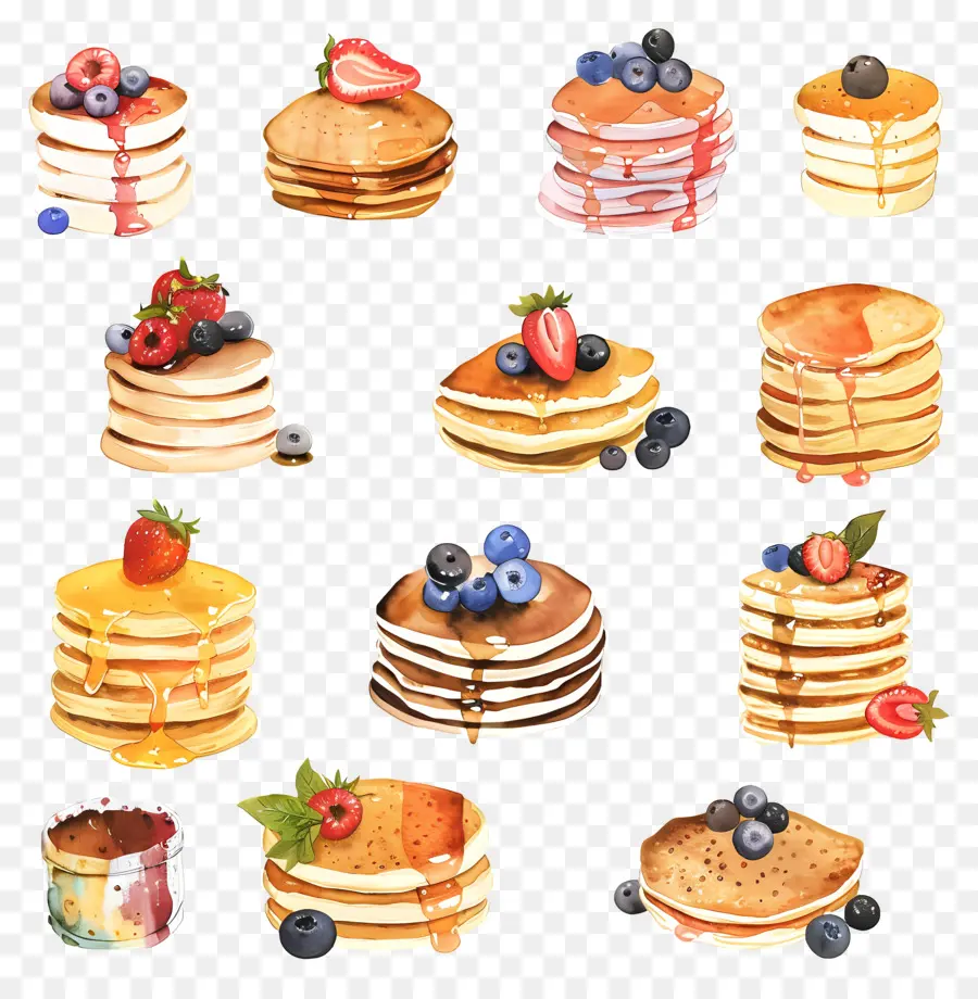 Pancake，Blueberry PNG