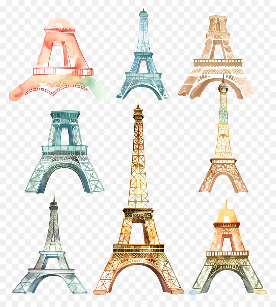 Menara Eiffel，Patung Liberty PNG