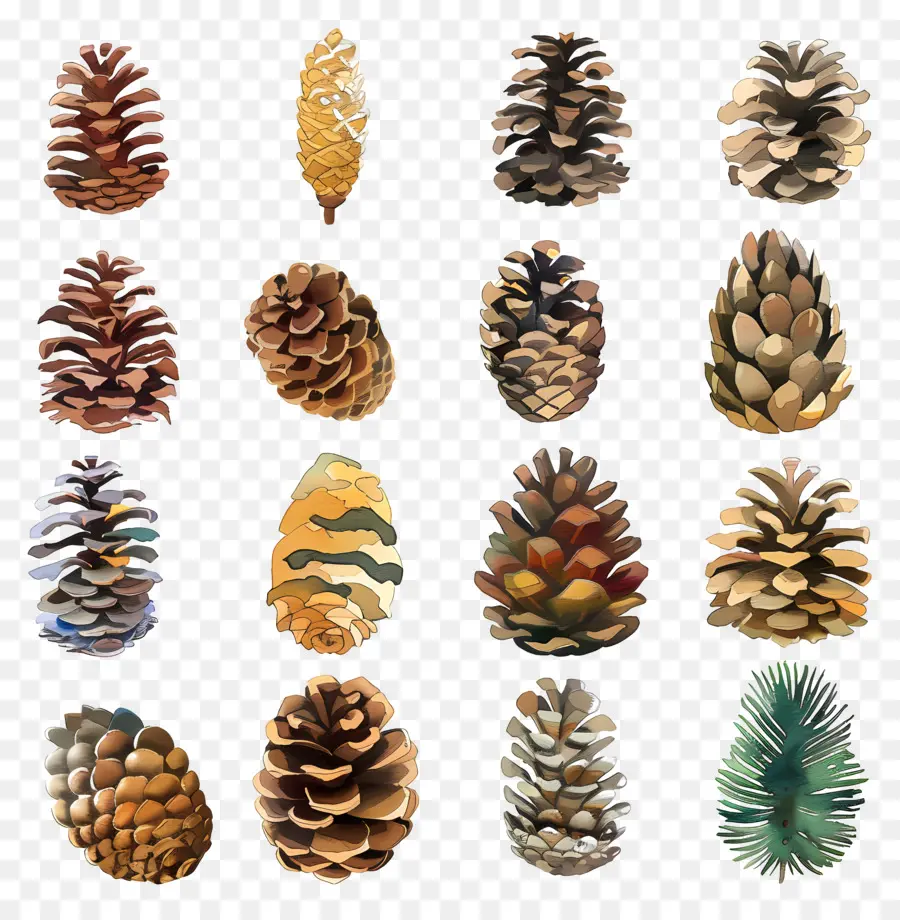 Biji Pinus，Pinecones PNG